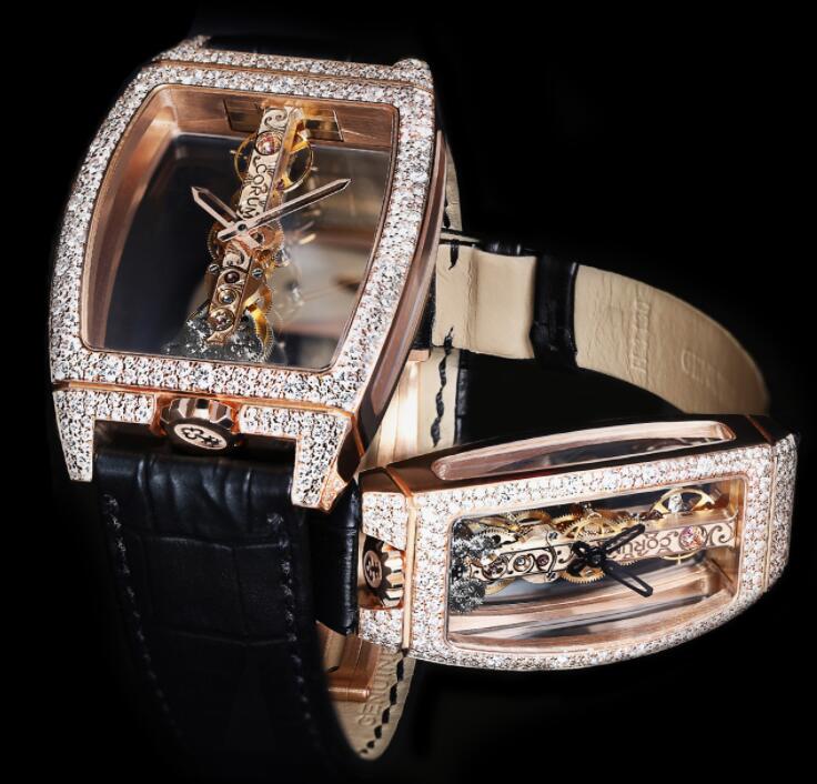 Corum GOLDEN BRIDGE MISS ROSE GOLD DIAMONDS Replica watch B113/03842 - 113.112.85/0001 0000